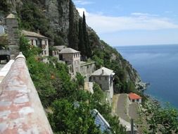 greek buildings sea houses