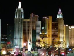 night buildings, las vegas