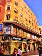 A shopping street in Madrid Spain