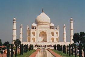 Beautiful taj mahal landmark