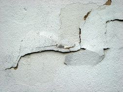 cracks plaster walls close-up