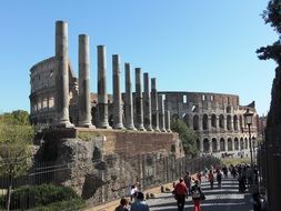 Landscape of Colosseum in Rome