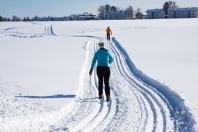 Photo of cross country ski on a snowy mountains