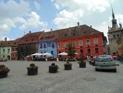 Old historic city square of sighisoara