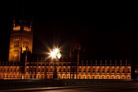 Night view of the British Government