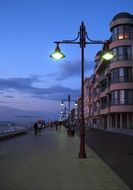 street lamp on the beach promenade