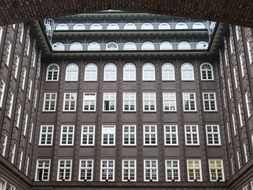 Facade of a building in the old town, germany, Hamburg