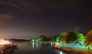 Singapore beach night lights