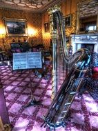 harp harmony room music instrument