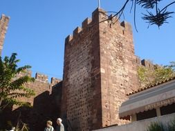 Historical stone building in algarve portugal