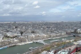 panoramic view of Paris, France