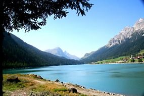 reservoir near green hills