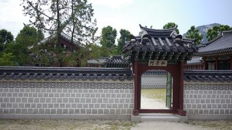 beautiful fence of Gyeongbok palace