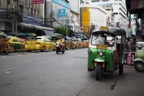 street near the market in bangkok, thailand