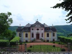 romantic castle at summer landscape, germany