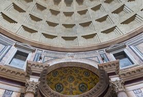 interior of pantheon in Rome