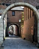 alley of a medieval fortress in Germany