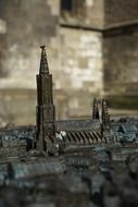 Metal model of the Ulm cathedral in Munster