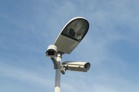 camera on the street lamp
