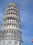 Famous leaning tower of pisa italy