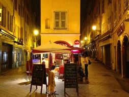 night street view of france
