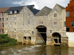 building on the river in the netherlands