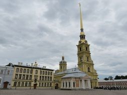 The spiers of the Peter and Paul Fortress in St. Petersburg