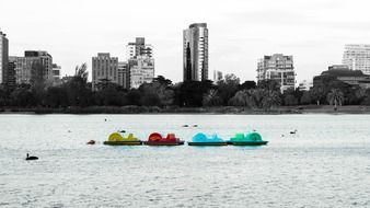 paddle boats lake boat