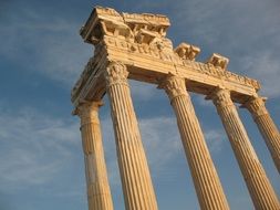 temple ruins against the sky