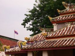 Photo of roof of the religion Asian temple