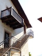 external staircase on the facade of a building