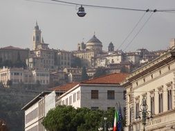 city skyline, italy, bergamo