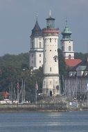 lindau port with the lighthouse, germany