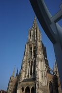 View of the spire of Ulm Cathedral