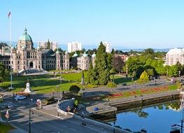 beautiful architecture of the Parliament building, canada, British Columbia, victoria