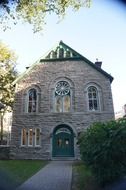 historical stone building, canada, quebec