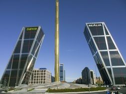 Photo of leaning towers in Madrid