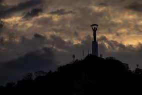 dark sky over Budapest