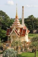 Buddhist temple in a park in Thailand