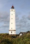 white lighthouse on the coast of denmark