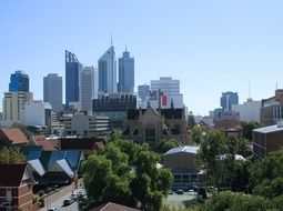 perth city seen from the east