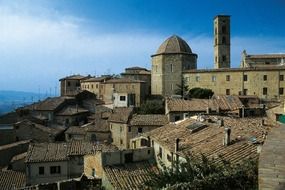 city wall of middle ages in tuscany