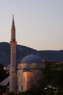 view of the mosque at twilight, Bosnia and Herzegovina