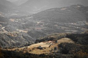 view valley mountains nature
