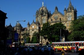 Landscape of victoria station in Mumbai