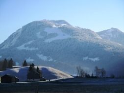 Beautiful Landscape of the mountains at winter