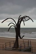 Monument on the coast in Ostend