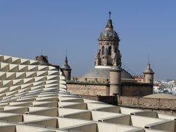 picturesque roofs in seville, spain