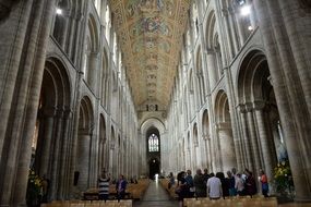 people inside the huge cathedral