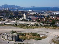 cityscape View of marseille city by the sea